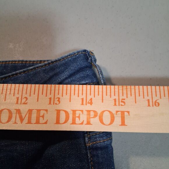 &DENIM Baggy High Waist Culotte Jeans Frayed Hem Size 29 Grunge Punk Skater - Picture 10 of 14